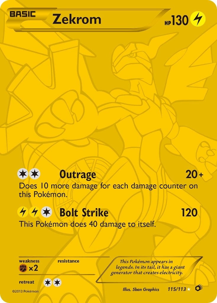 Image for Zekrom (115 Full Art Secret Rare) (115/113) (Legendary Treasures) - Pokemon