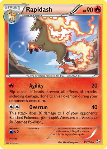 Image for Rapidash (15/106) (XY - Flashfire) - Pokemon