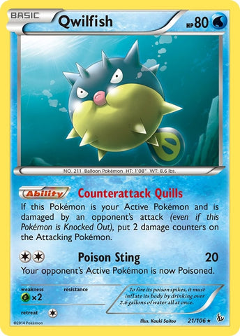 Image for Qwilfish (21/106) (XY - Flashfire) - Pokemon