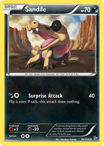 Image for Sandile (56/106) (XY - Flashfire) - Pokemon
