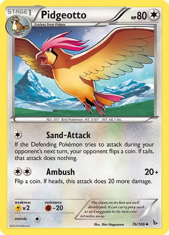 Image for Pidgeotto (76/106) (XY - Flashfire) - Pokemon