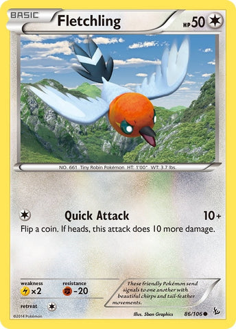 Image for Fletchling (86/106) (XY - Flashfire) - Pokemon