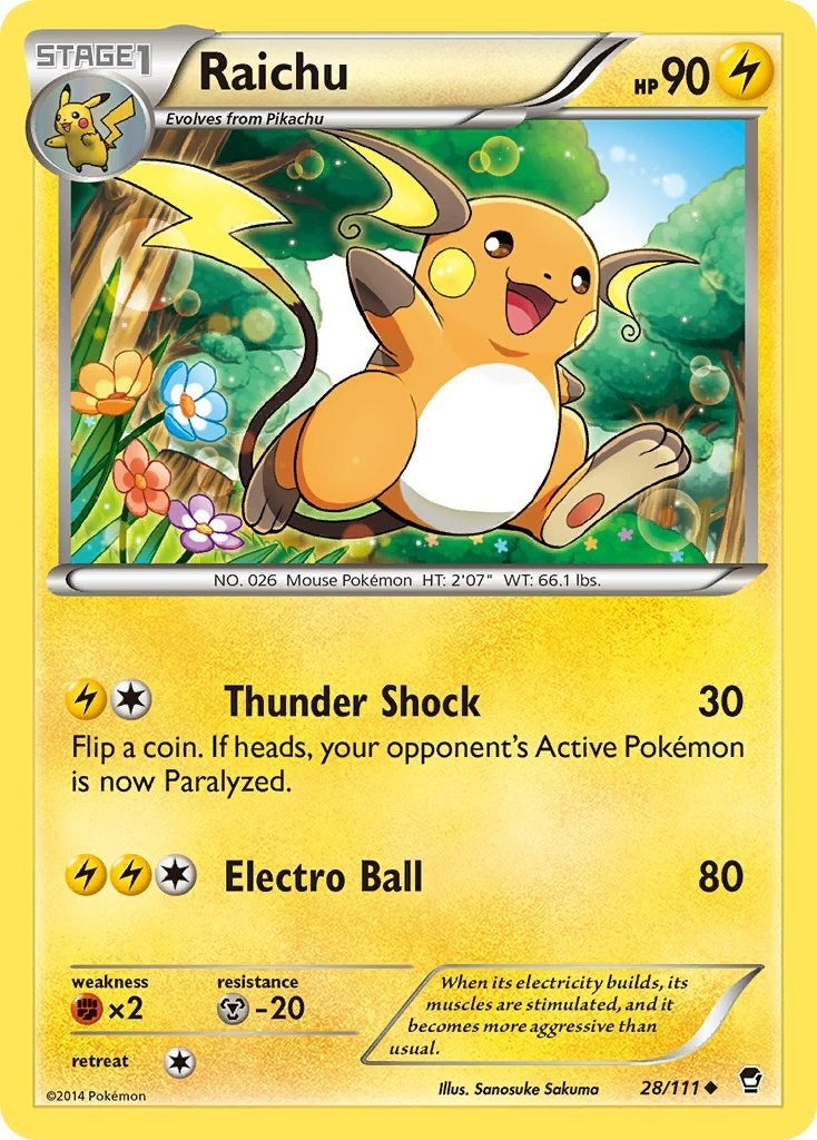 Image for Raichu (28/111) (XY - Furious Fists) - Pokemon