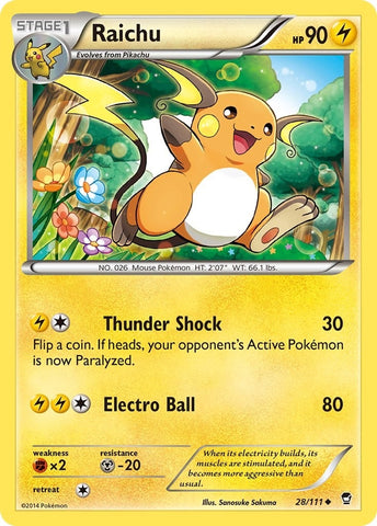 Image for Raichu (28/111) (XY - Furious Fists) - Pokemon