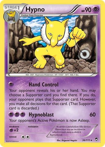 Image for Hypno (36/111) (XY - Furious Fists) - Pokemon