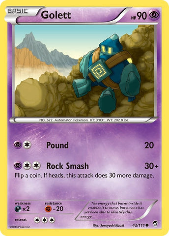 Image for Golett (42/111) (XY - Furious Fists) - Pokemon