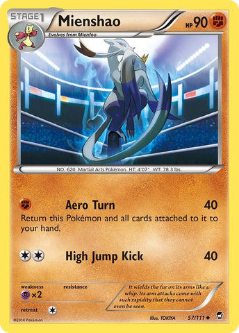 Image for Mienshao (57/111) (XY - Furious Fists) - Pokemon