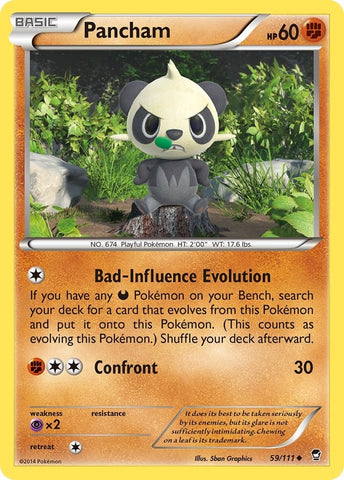 Image for Pancham (59) (59/111) (XY - Furious Fists) - Pokemon