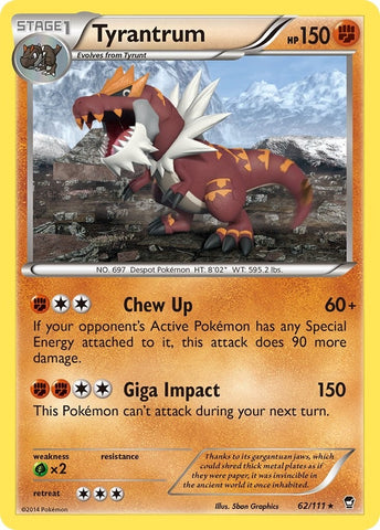 Image for Tyrantrum (62/111) (XY - Furious Fists) - Pokemon