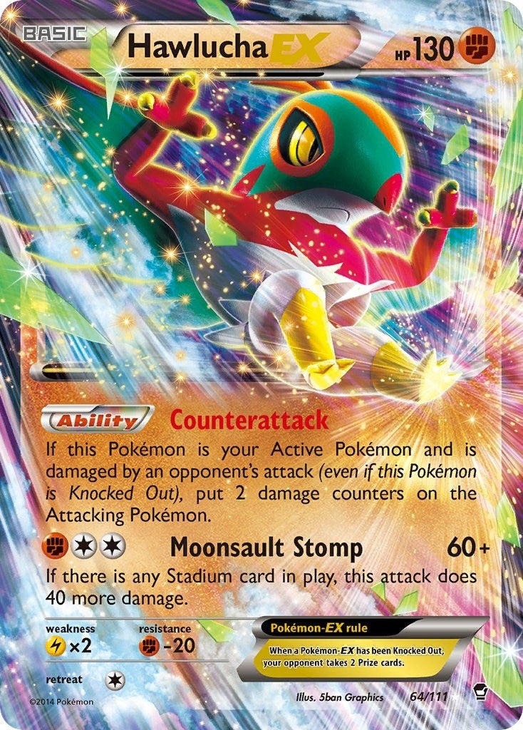 Image for Hawlucha EX (64/111) (XY - Furious Fists) - Pokemon