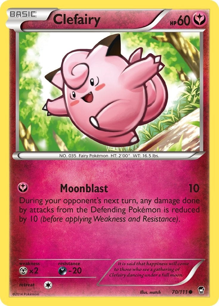Image for Clefairy (70) (70/111) (XY - Furious Fists) - Pokemon