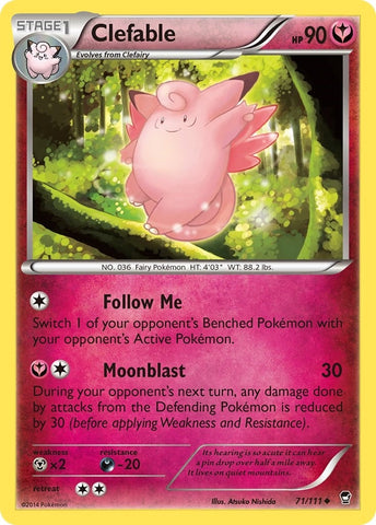 Image for Clefable (71/111) (XY - Furious Fists) - Pokemon