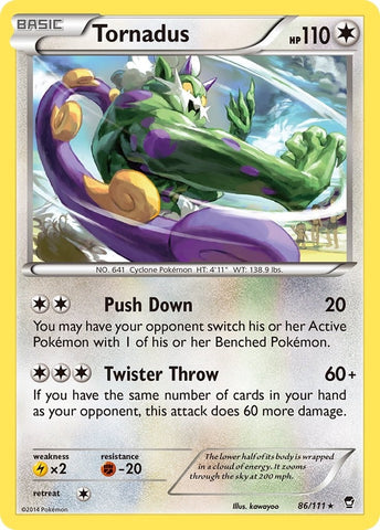Image for Tornadus (86/111) (XY - Furious Fists) - Pokemon