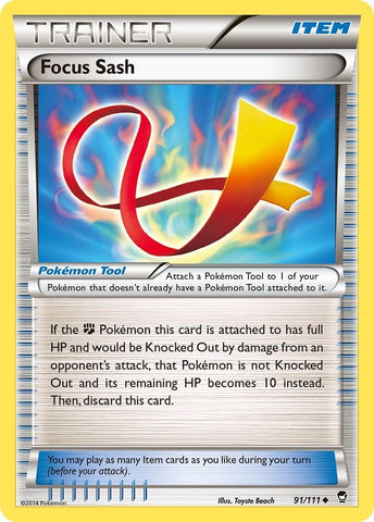 Image for Focus Sash (91/111) (XY - Furious Fists) - Pokemon