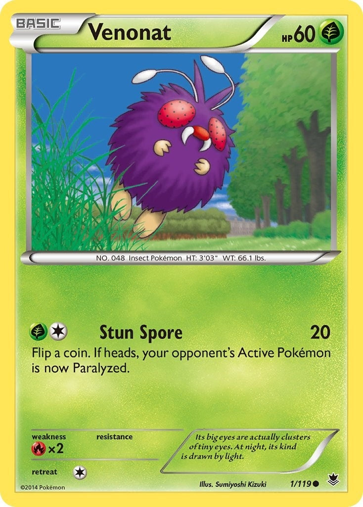Image for Venonat (1/119) (XY - Phantom Forces) - Pokemon