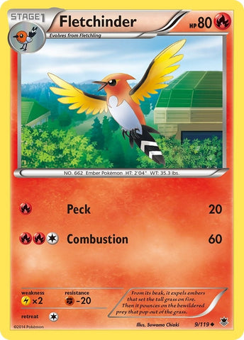 Image for Fletchinder (9/119) (XY - Phantom Forces) - Pokemon