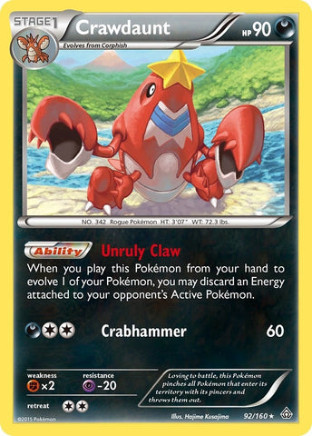 Image for Crawdaunt (92/160) (XY - Primal Clash) - Pokemon