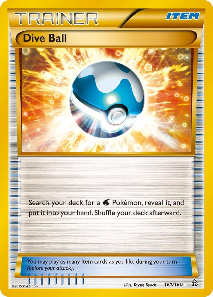 Image for Dive Ball (161 Secret Rare) (161/160) (XY - Primal Clash) - Pokemon