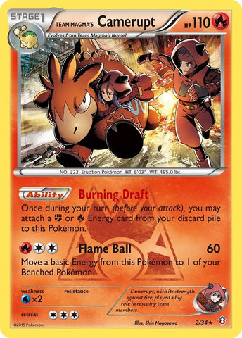 Image for Team Magma's Camerupt (2/34) (Double Crisis) - Pokemon