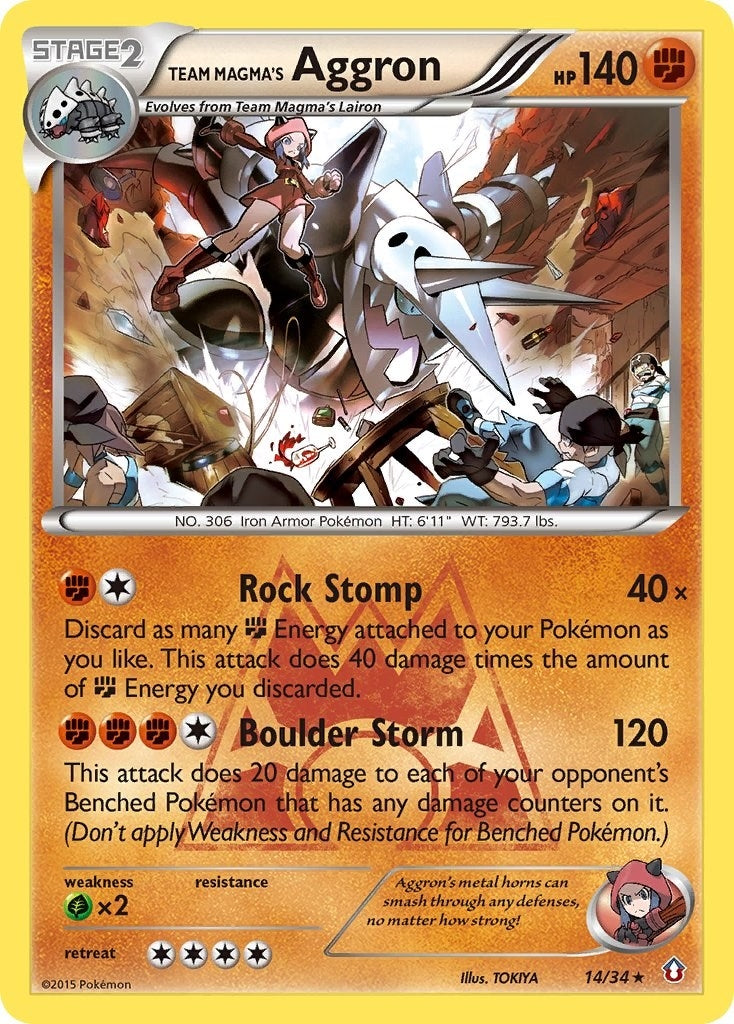 Image for Team Magma's Aggron (14/34) (Double Crisis) - Pokemon