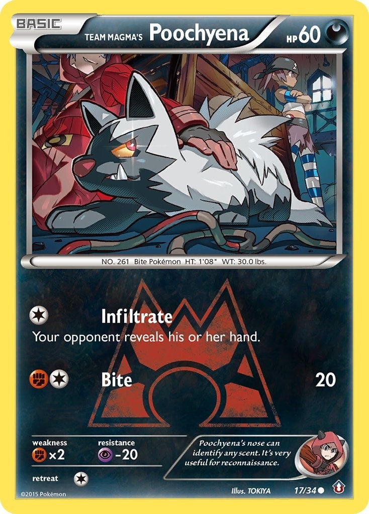 Image for Team Magma's Poochyena (17/34) (Double Crisis) - Pokemon