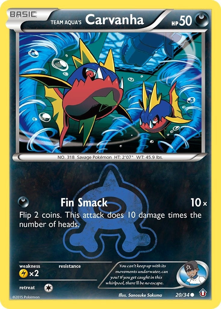 Image for Team Aqua's Carvanha (20/34) (Double Crisis) - Pokemon