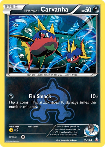 Image for Team Aqua's Carvanha (20/34) (Double Crisis) - Pokemon