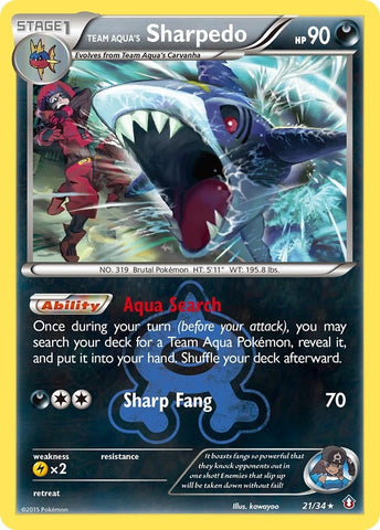 Image for Team Aqua's Sharpedo (21/34) (Double Crisis) - Pokemon