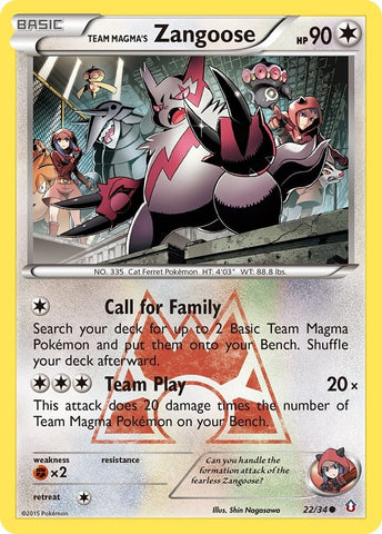 Image for Team Magma's Zangoose (22/34) (Double Crisis) - Pokemon