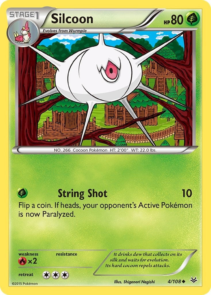 Image for Silcoon (4/108) (XY - Roaring Skies) (ROS) - Pokemon