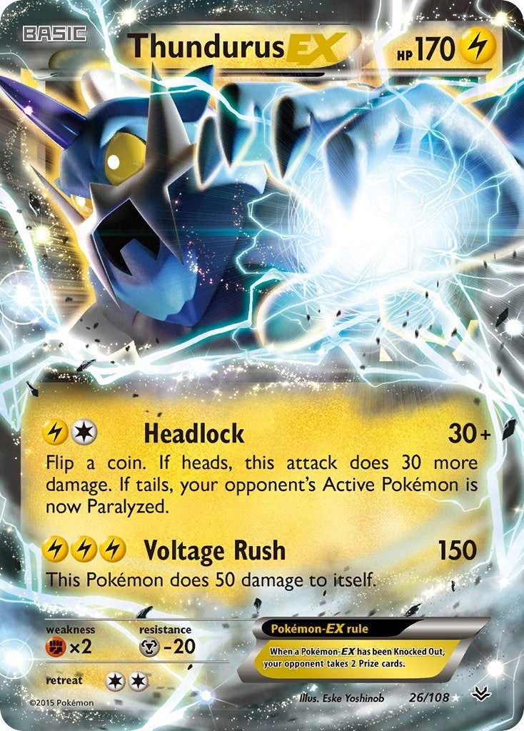 Thundurus EX (26/108) (XY - Roaring Skies) (ROS) Pokemon