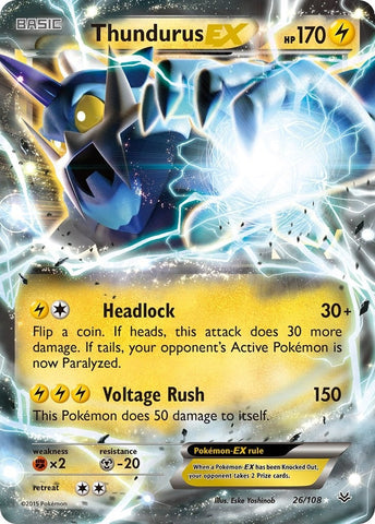 Thundurus EX (26/108) (XY - Roaring Skies) (ROS) Pokemon