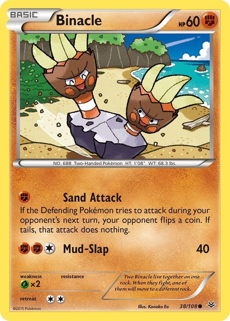 Image for Binacle (38/108) (XY - Roaring Skies) - Pokemon