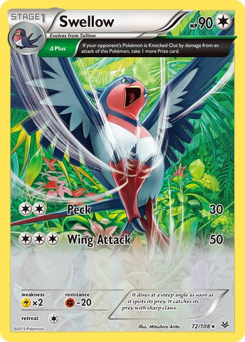 Swellow (72 Delta) (72/108) (XY - Roaring Skies) Pokemon
