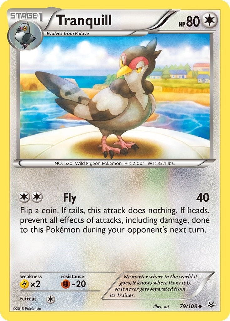Image for Tranquill (79/108) (XY - Roaring Skies) (ROS) - Pokemon