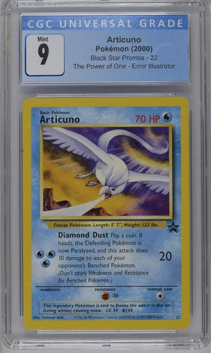 ARTICUNO - BLACK STAR PROMOS - CGC 9 Pokemon Single
