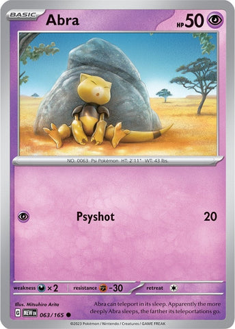 Image for Abra (063/165) (SV: Scarlet & Violet 151) - Pokemon