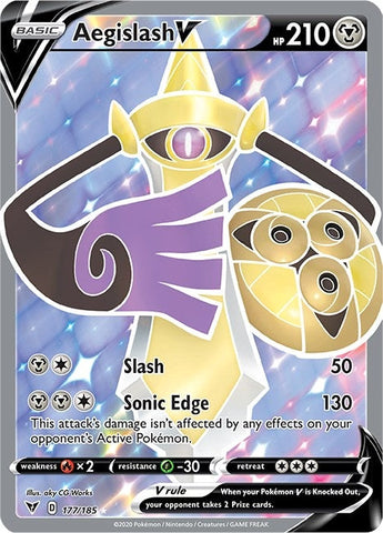 Image for Aegislash V (Full Art) (177/185) (SWSH04: Vivid Voltage) - Pokemon