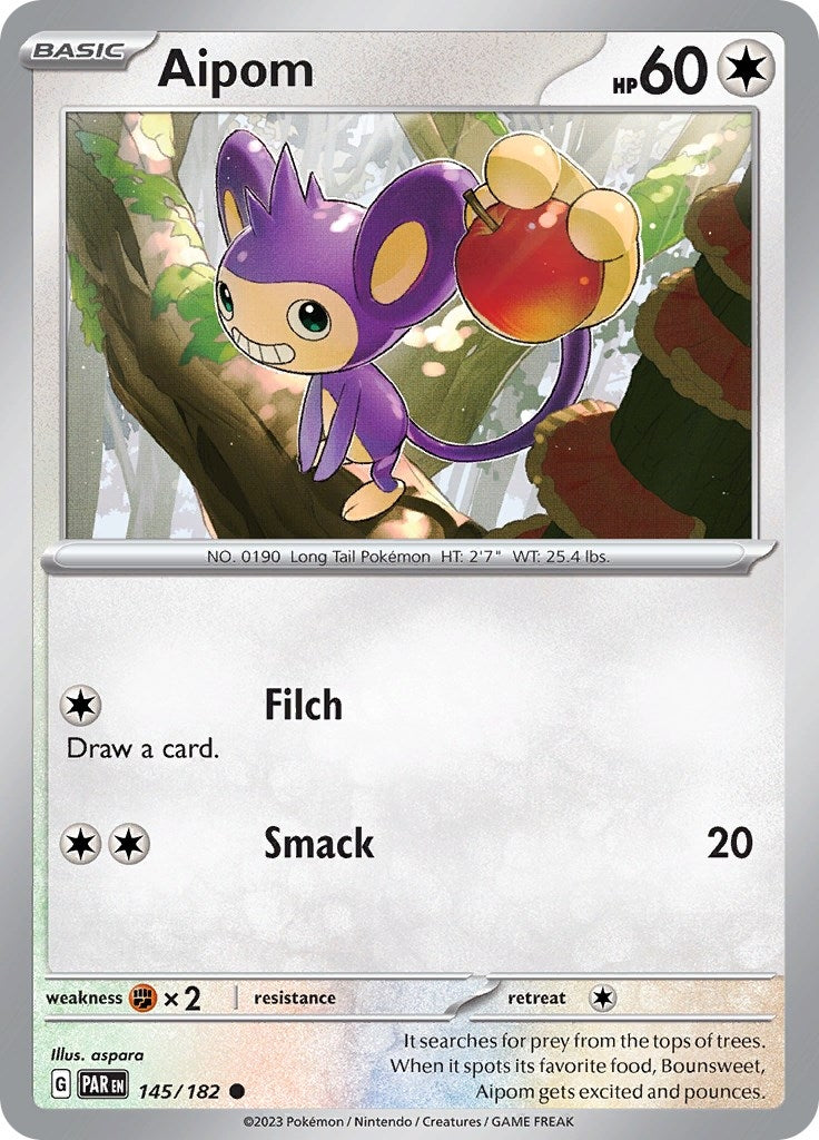Image for Aipom (145/182) (SV04: Paradox Rift) - Pokemon