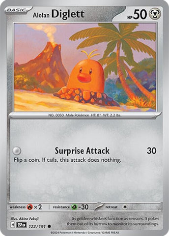 Image for Alolan Diglett (122/191) (SV08: Surging Sparks) - Pokemon