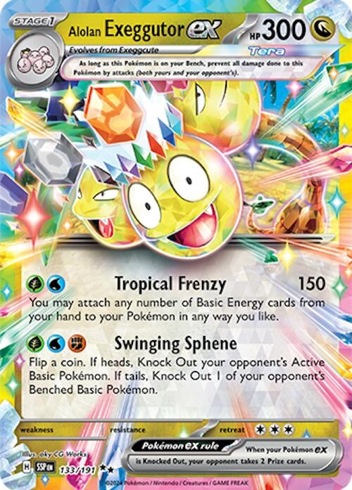 Image for Alolan Exeggutor ex (133/191) (SV08: Surging Sparks) - Pokemon