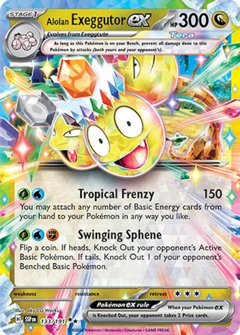 Image for Alolan Exeggutor ex (133/191) (SV08: Surging Sparks) - Pokemon