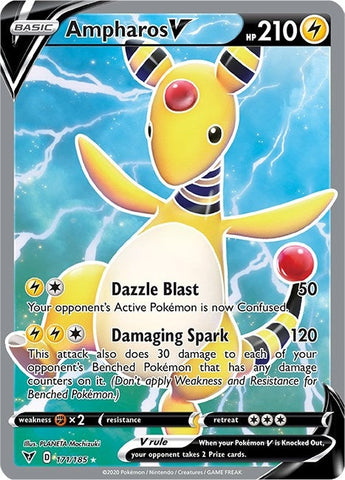 Image for Ampharos V (Full Art) (171/185) (SWSH04: Vivid Voltage) - Pokemon