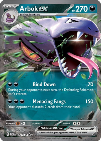 Image for Arbok ex (024/165) (SV: Scarlet & Violet 151) - Pokemon