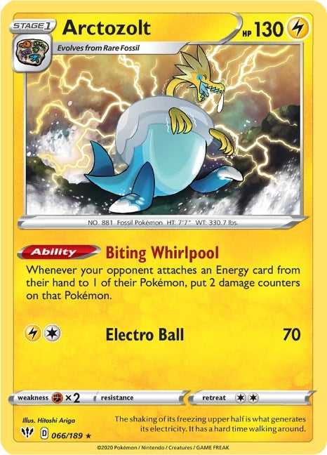 Image for Arctozolt (066/189) (SWSH03: Darkness Ablaze) - Pokemon