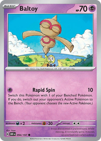 Image for Baltoy (094/197) (SV03: Obsidian Flames) - Pokemon