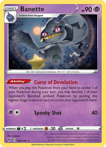 Image for Banette (068/185) (SWSH04: Vivid Voltage) - Pokemon