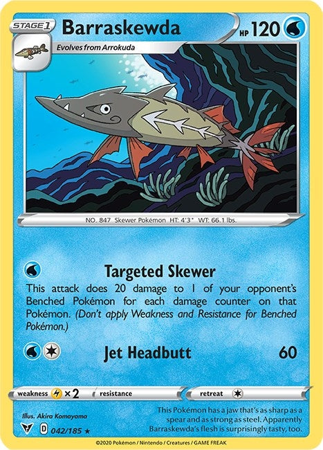 Image for Barraskewda (042/185) (SWSH04: Vivid Voltage) - Pokemon