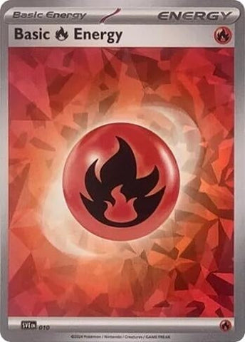 Image for Basic Fire Energy (Cracked Ice Holo) (010) (SV07: Stellar Crown) - Pokemon