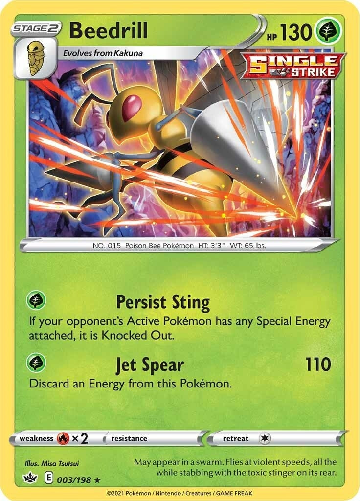 Image for Beedrill (003/198) (SWSH06: Chilling Reign) - Pokemon
